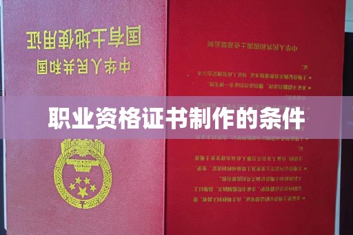 信义职业资格证书制作的条件