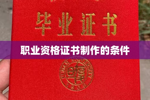 信义职业资格证书制作的条件