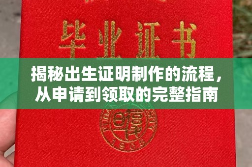 信义揭秘出生证明制作的流程，从申请到领取的完整指南